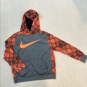Nike Hoodie with Orange and Black Design